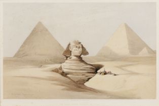 Louis Haghe, after David Roberts The Great Sphinx Pyramids of Gizeh, hand tinted lithograph in