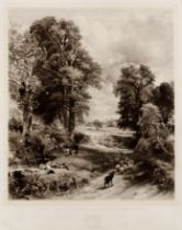 David Lucas, after John Constable The Cornfield, mezzotint engraving, 66 x 51.5cm; together with