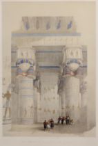 Louis Haghe, after David Roberts 'View from under the Portico of the Temple of Dendera', hand tinted