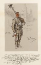 After Charles Johnson Payne (Snaffles) 'Wipers', print with hand colouring, and printed sketch to