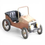A vintage children's toy 1938 model pedal car, 79cm wide
