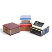 A mid 20th century portable gramophone, together with various others (5)