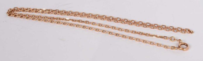 A 14 carat gold belcher chain necklace, 44cm, 5.2g