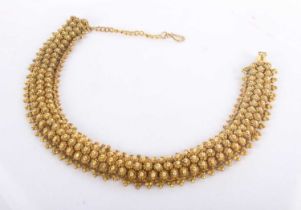 A 14 carat yellow gold bracelet, with sunburst decoration, 19.7g