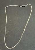 Jewellery: Fine silver necklace with clear 925 hallmarks 2.36g