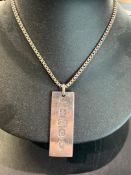 Jewellery : Silver Ingot necklace 38.6g