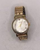 Vintage Ingersoll Swiss gents gold plated wristwatch , in working order