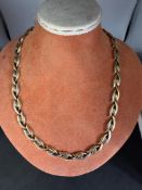 Jewellery : 9ct GOLD necklace, good design and condition 42cm, 23.6g