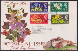 COLLECTABLE STAMPS GREAT BRITAIN 1964 Botanical non phos Illustrated first day cover 5th Aug 1964