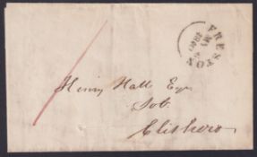 COLLECTABLE STAMPS GREAT BRITAIN 1840 6th May wrapper Preston to Clithero, unfortunately no Penny