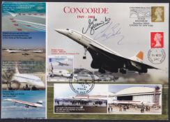 COLLECTABLE STAMPS 2003-4 Very limited edition Concorde signed covers signed Mike Bannister and