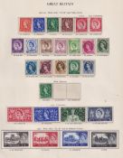 COLLECTABLE STAMPS GREAT BRITAIN Early QEII collection mint and used on pages including mint Castles