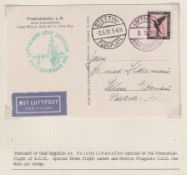 COLLECTABLE STAMPS 1931 Graf Zeppelin card, Friedrichshafen carried on Pomeranian flight 4th May