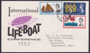COLLECTABLE STAMPS GREAT BRITAIN 1963 Lifeboat NON Phos Illustrated first day cover Maidstone CDS