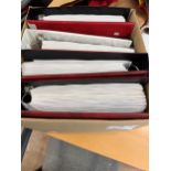 COLLECTBALE STAMPS All World mixed box of five albums early to modern. Guinea, Indonesia, Denmark,