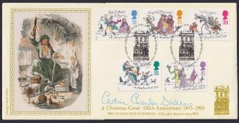 COLLECTABLE 1993 Christmas Carol Cover Craft cover signed by Cedric Charles Dickens