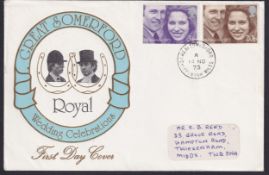 COLLECATBALBE STAMPS GREAT BRITAIN 1973 Royal Wedding Great Somerford cover cancelled by Great