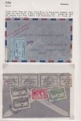 COLLECTABLE STAMPS Collection of various airmail covers on ten written up pages