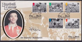 COLLECTABLE 1996 Football Heros Mail on Sunday cover, signed Stanley Mathews