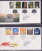COLLECTABLE STAMPS GREAT BRITIAN Two albums of first day cover UK and Commonwealth (140 covers)