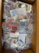 COLLECTABLE STAMPS box of off paper World, (1000's) being sold on behalf of the Friends of Kent