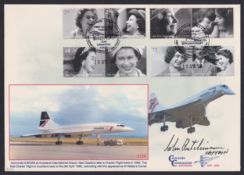 COLLECTABLE STAMPS 2006 CONCORDE 30th Anniversary cover signed by Capt John Hutchinson