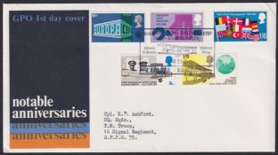 COLLECTABLE STAMPS GREAT BRITAIN 1969 Anniversaries first day cover with Alcock and Brown cancel 2nd