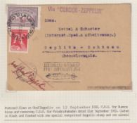 COLLECTABLE STAMPS 1932 Conor Zeppelin Argentina cover to Czechoslovakia with Friedrichshafen slogan