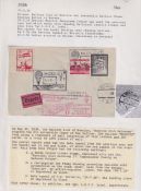 COLLECTABLE STAMPS Balloon covers on four written up pages