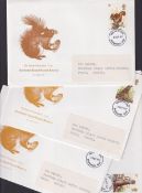 COLLECTABLE STAMPS GREAT BRITAIN 1977 Wildlife set of Brownsea Island covers , unusual ! (6)