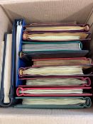 COLLECTABLE STAMPS Box of thirteen albums and stock books All World including old Strand album