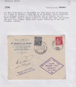 COLLECTABLE STAMPS 26th October 1936 Air Race crash cover Paris to Saigon (Nierinck 361026)