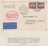 COLLECTABLE STAMPS 1931 Graf Zeppelin cover Friedrichshafen to Zurich. red Befordert cachet