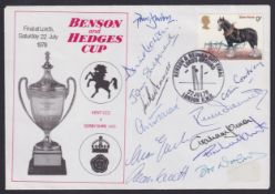 COLLECTABLE STAMPS 1978 Cricket cover Benson and Hedges Cup signed by the Kent Team, including Colin