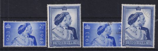 COLLECTABLE STAMPS GREAT BRITAIN 1948 Silver Wedding unmounted mint and fine used