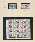 COLLECTABLE STAMPS GREAT BRITAIN 1966 World Cup non phos on page with 6d and 1/3d values INVERTED