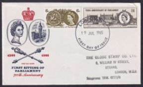 COLLECTABLE STAMPS GREAT BRITAIN 1965 700th Parliament Anniversary Illustrated first day cover