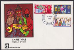 COLLECTABLE STAMPS GREAT BRITAIN 1969 Xmas FDC with Jerusalem Skellingthorne handstamp 26th Nov 1969