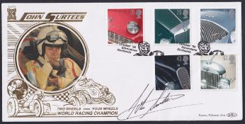 COLLECTABLE John Surtees signed Benham 22ct Sp gold cover