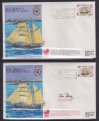 COLLECTABLE STAMPS Album of Operation Drake covers, many of which are signed (22 covers, 11 signed)
