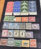 COLLECTABLE STAMPS British Commonwealth mint accumulation in blue stock book QEII to 1970's, no