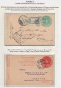 COLLECTABLE STAMPS TURKEY, three written up covers from 1914 including postal stationery.