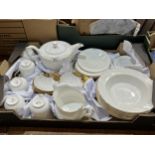 A box of Queen Anne and Duchess ceramics