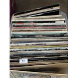 Two boxes of vinyl LP records