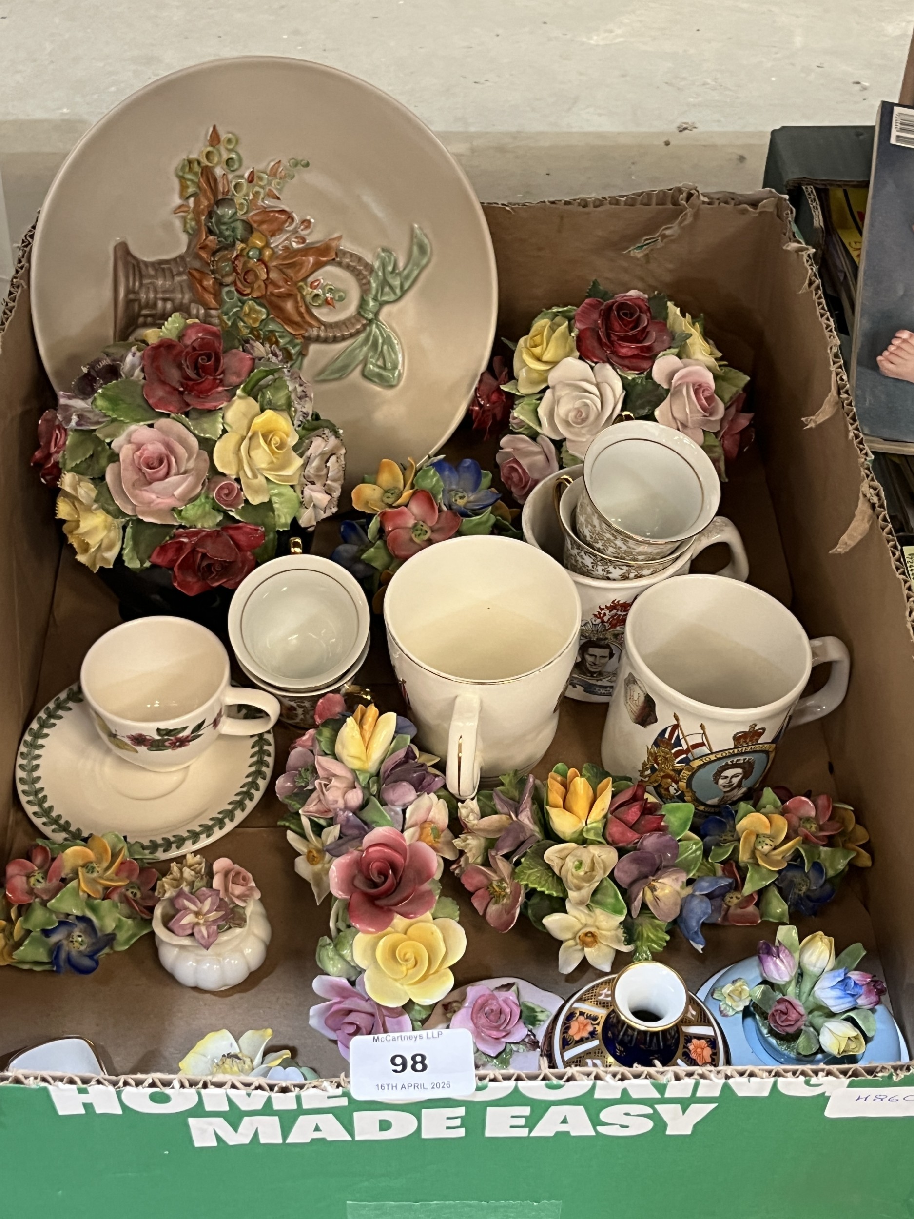 Two boxes of ceramics