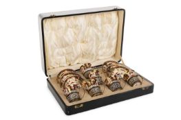 ROYAL CROWN DERBY COFFEE SERVICE, EARLY 20TH CENTURY