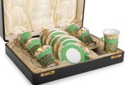 COPELAND SPODE COFFEE SERVICE, LATE 19TH/EARLY 20TH CENTURY