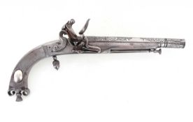 VICTORIAN WORKING COPY OF A 18TH CENTURY SCOTTISH DOUNE PISTOL, MID/LATE 19TH CENTURY
