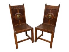 PAIR OF CELTIC STYLE CHAIRS, EARLY/MID 20TH CENTURY
