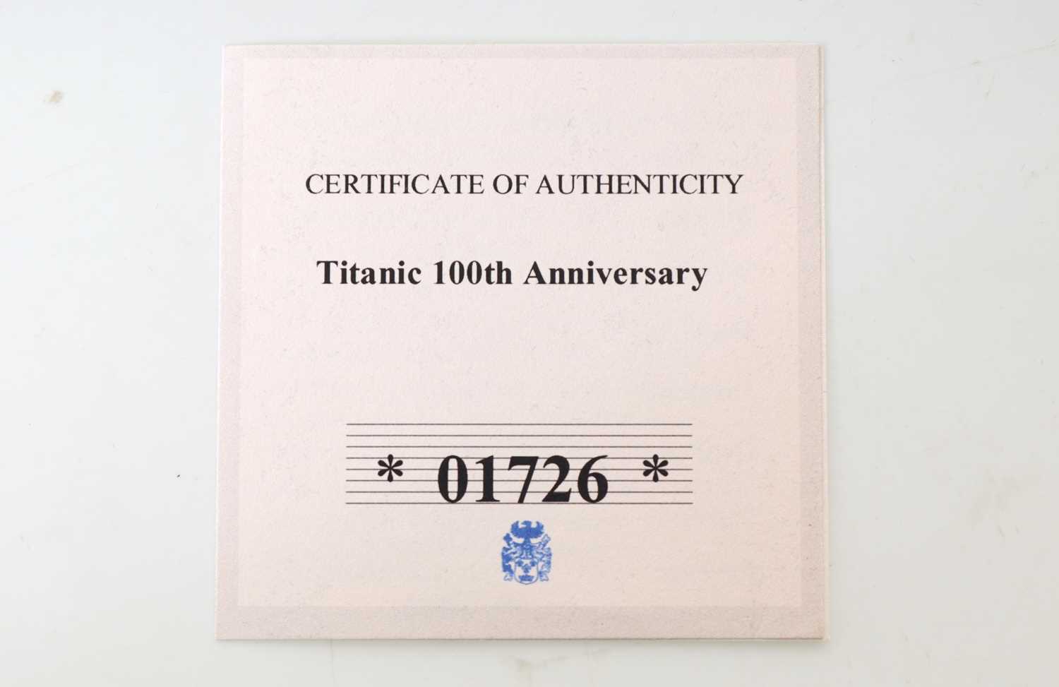 CONSTRUCTION, LAUNCH, SAILING AND SINKING OF THE R.M.S. TITANIC, FOUR OVERSIZED COINS - Image 3 of 12